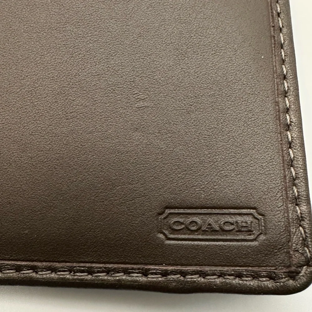 Coach Brown and Tan  checkbook Wallet